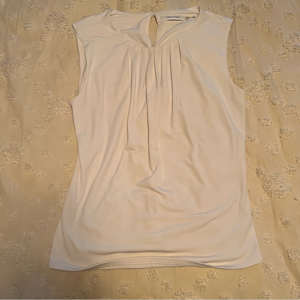 Calvin Klein white shell blouse. Sz 4